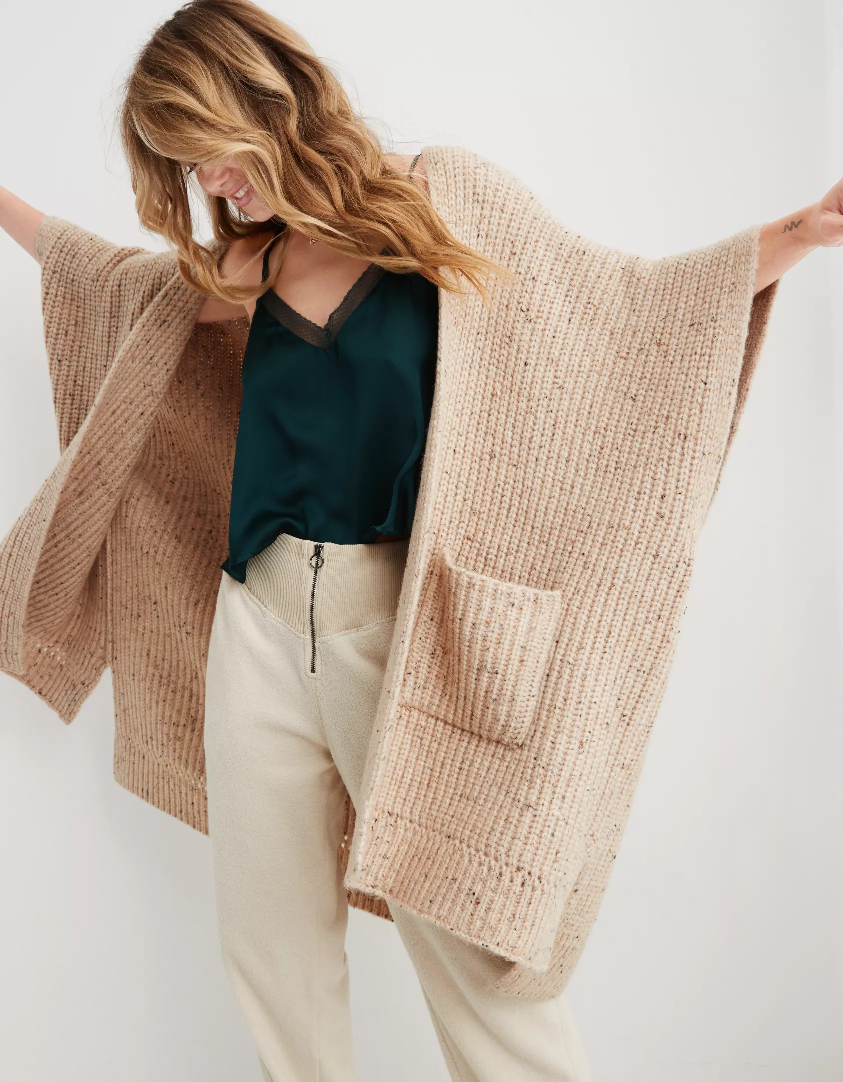Aerie Ribbed Sweater Cape | Aerie
