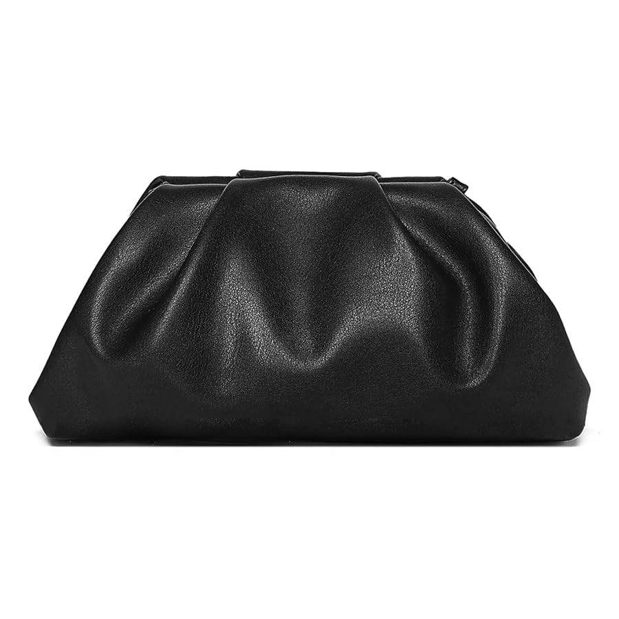 Huralona Dressy Pleated Vegan Leather Clutch Purse Bag for Women Super Chic Soft PU Evening Purse... | Amazon (US)