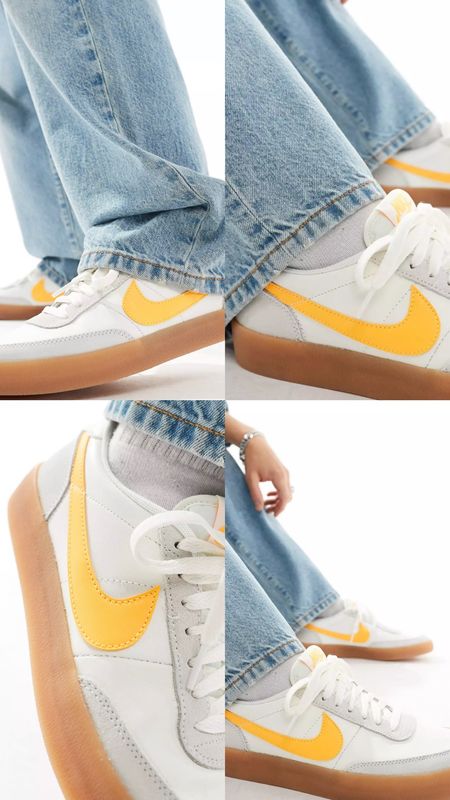 Nike trainers. Nike Killshot 2 leather sneakers in white and yellow. Under £100. Casual look, sporty, affordable, trendy style. 

#LTKActive #LTKFindsUnder100 #LTKGiftGuide