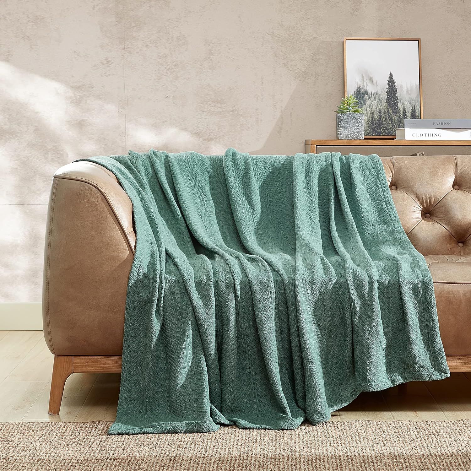 Eddie Bauer - King Blanket, Lightweight Cotton Bedding, Home Decor for All Seasons (Herringbone G... | Amazon (US)