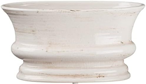 Sullivans Oval Distressed Ceramic Vase Perfect for Faux Florals Centerpiece 10in x 5in Oval, Off-... | Amazon (US)