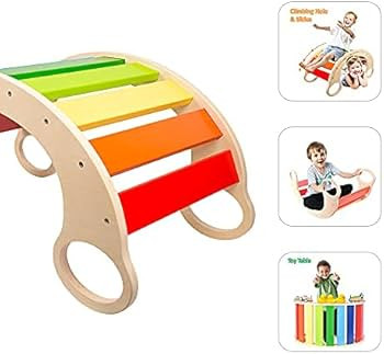 Wooden Climbing Arch for Toddlers 1-3, Climbing Toys Indoor Montessori Climbing Set for Kids,Todd... | Amazon (US)