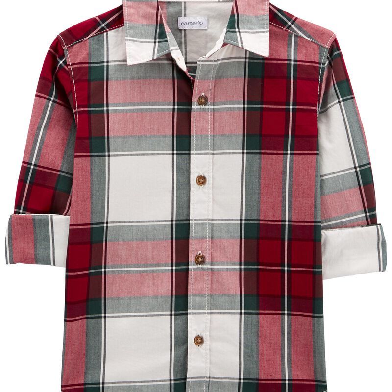 Toddler Plaid Button-Front Shirt | Carter's