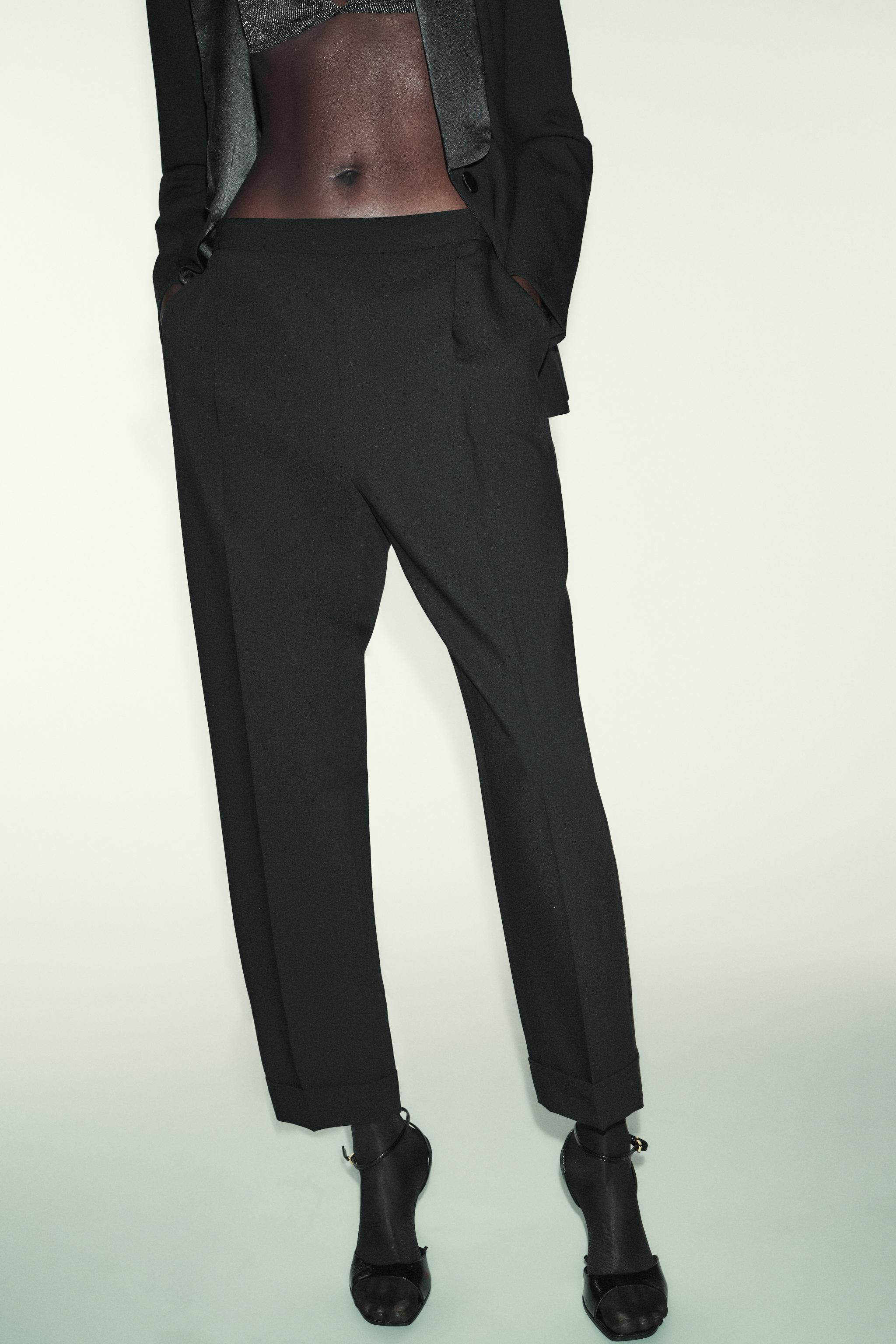 CROPPED TUXEDO TROUSERS | Zara UK