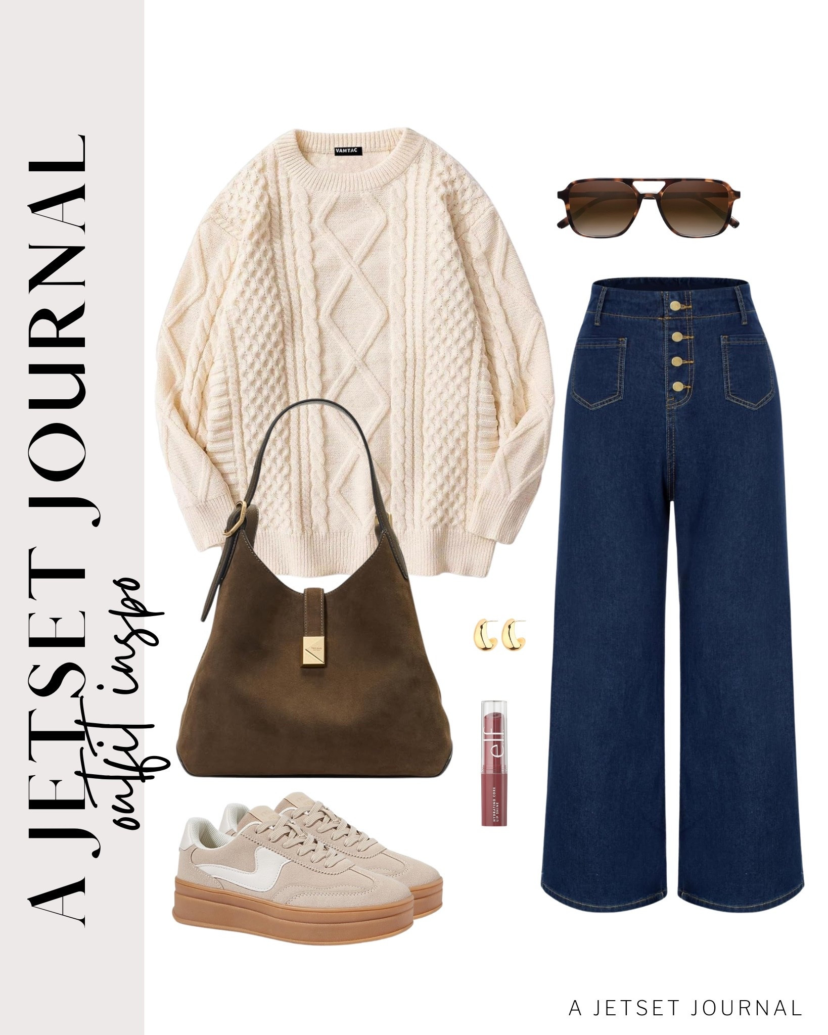A comfy sweater with trendy denim makes this an outfit you will love for casual days!
oversized cable knit sweater, wide leg jeans, gold earrings set, trendy look, viral products, casual outfit idea, how to style, ways to style, amazon fashion, affordable style, shoe inspo, winter outfit, winter style

#LTKU #LTKFindsUnder50 #LTKSeasonal