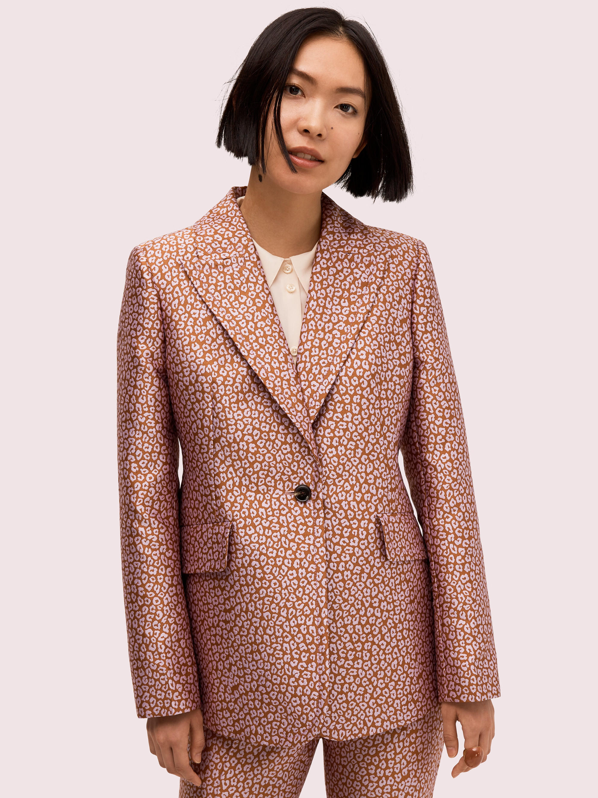 flora leopard jacquard blazer | Kate Spade (US)