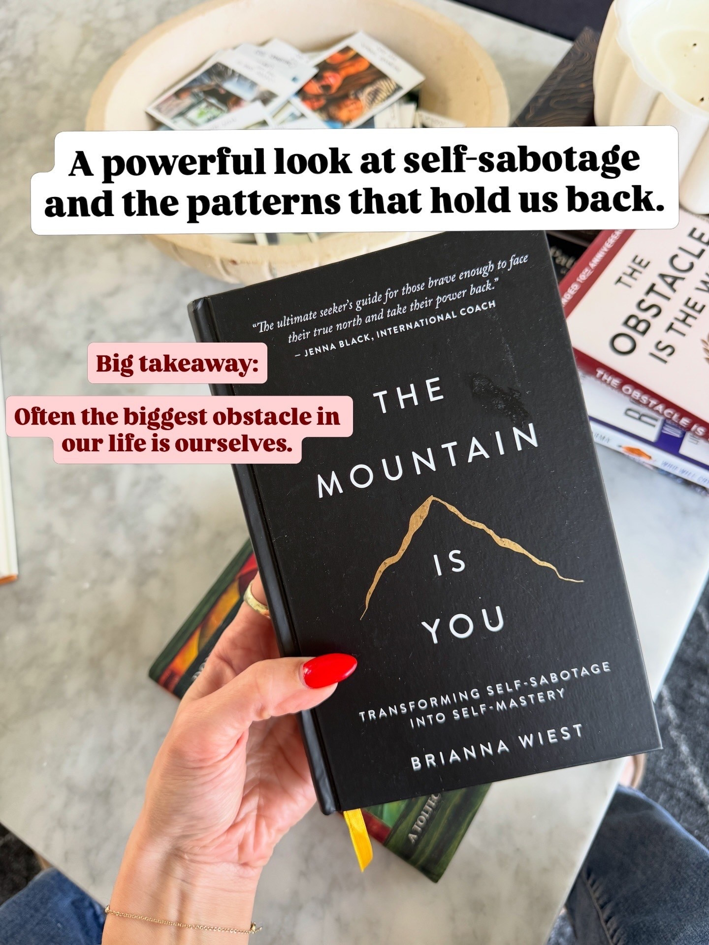 The mountain is you, book, self growth 