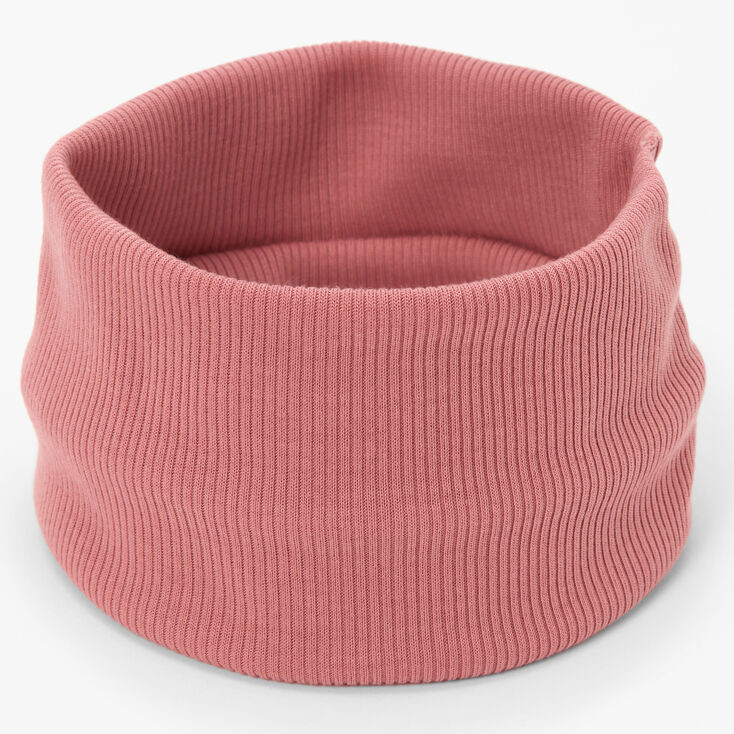 Flat Ribbed Headwrap - Mauve | Claire's (UK)