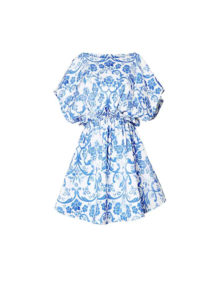 Short-Sleeve Gathered Mini Dress | Kirna Zabete