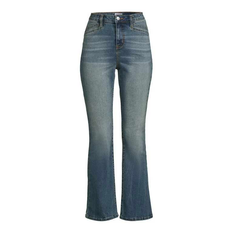 Time and Tru Women's High Rise Flare Jeans, 32" Inseam | Walmart (US)