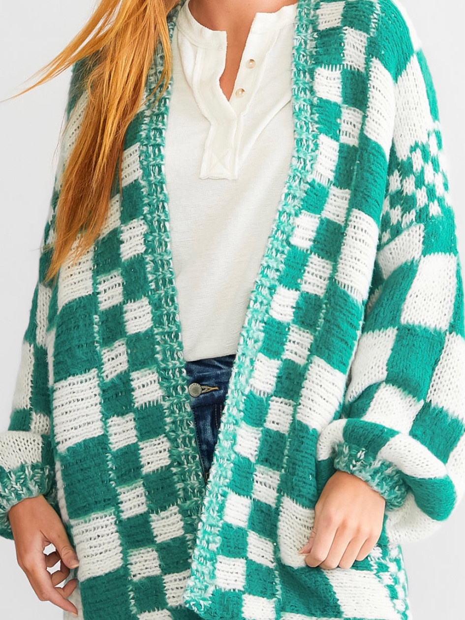 Baevely Oversized Checker Cardigan … curated on LTK