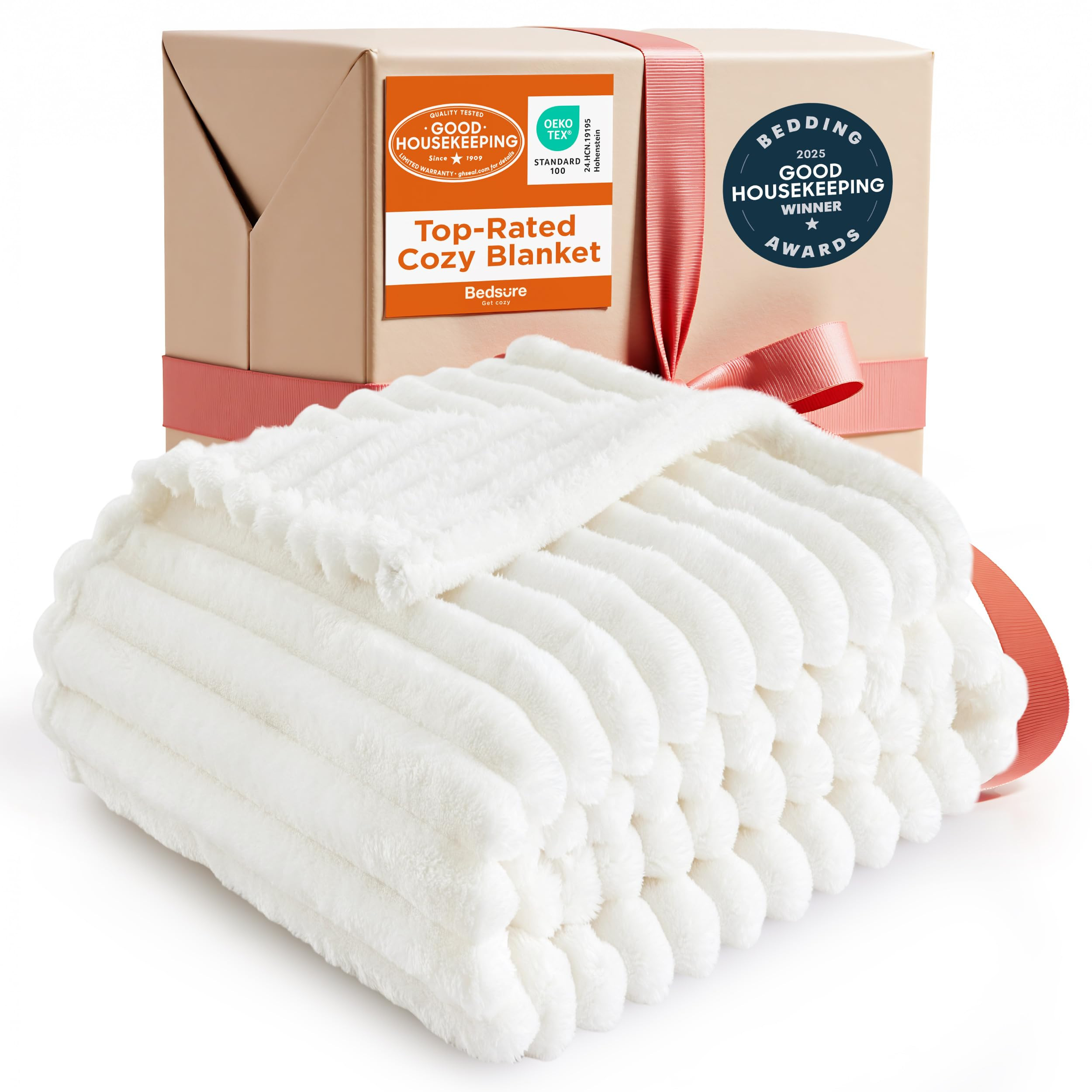 Bedsure GentleSoft White Throw Blanket for Couch - Cozy Soft Blankets for Women, Cute Small Fleec... | Amazon (US)