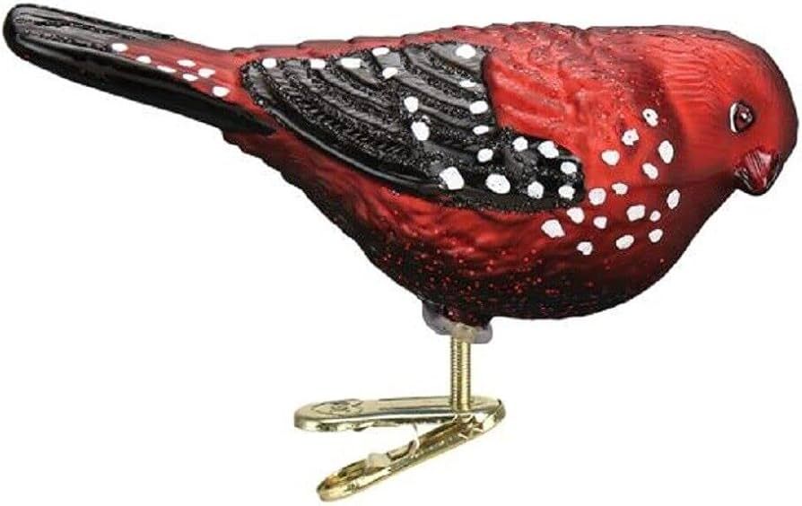 Old World ( 18134) Strawberry Finch Clip-on Ornament, 3.5 inch , Red | Amazon (US)
