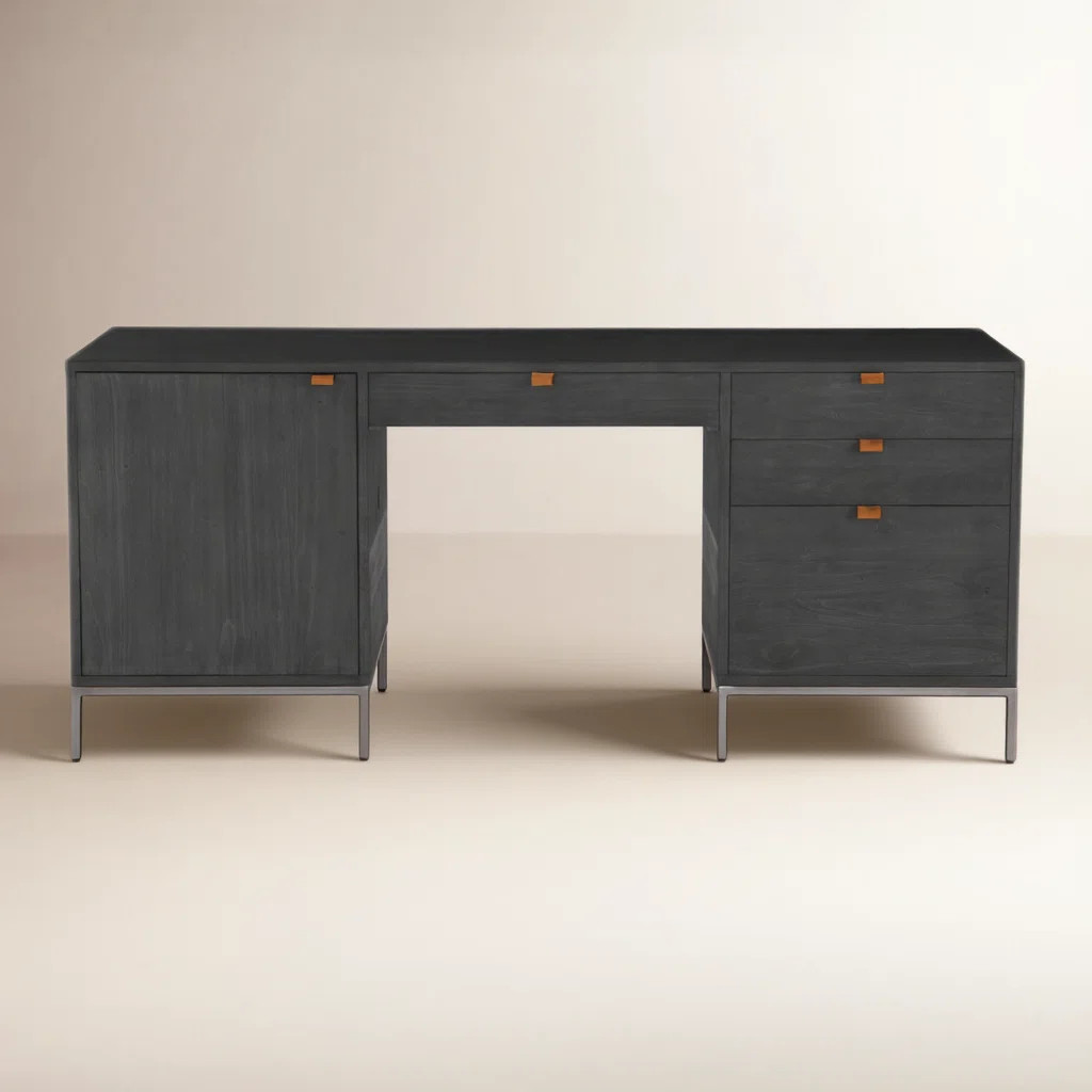 Loki Solid Wood Top Executive Desk | Wayfair North America