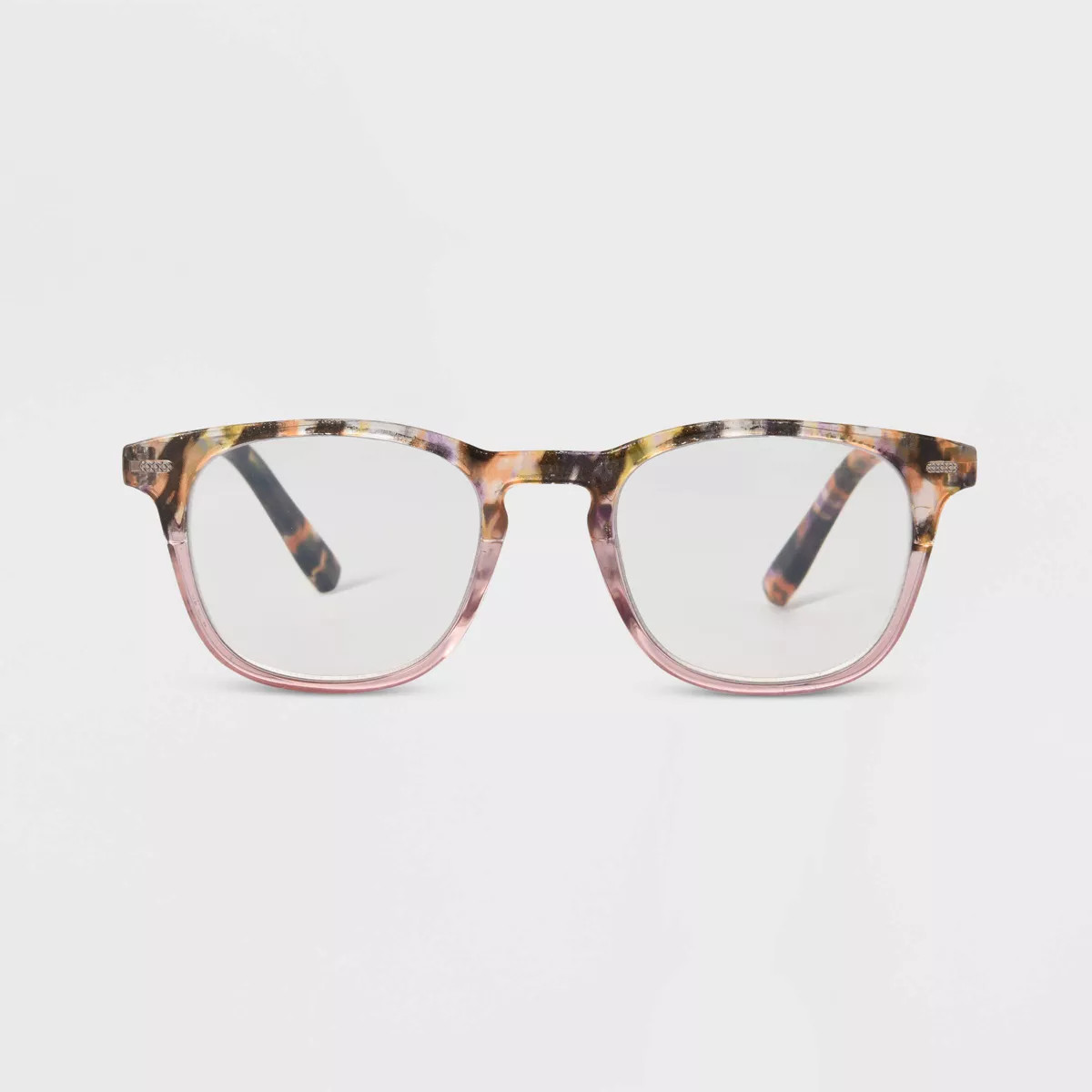 Women's Gloss Plastic Flat Top Blue Light Filtering Reading Glasses - Universal Thread™ Tortois... | Target