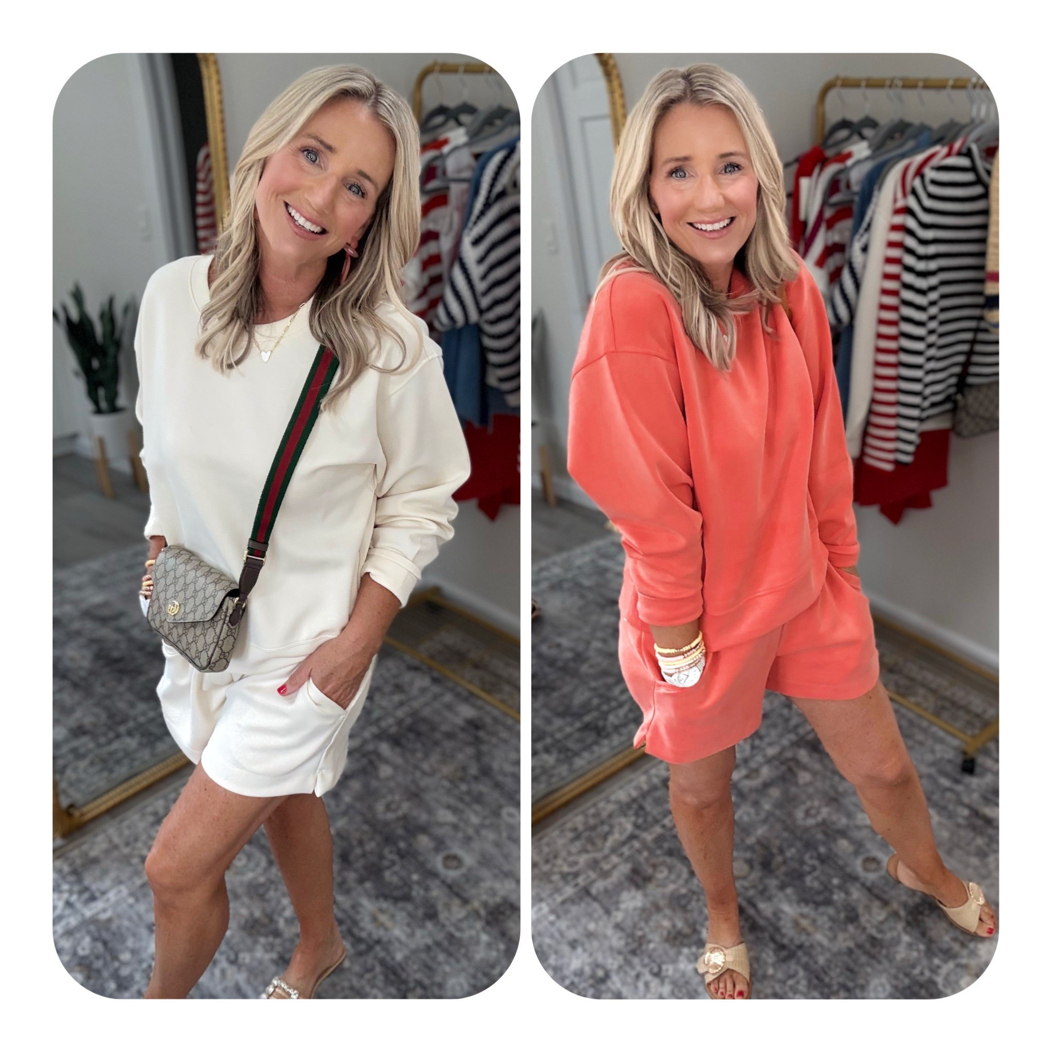 The softest matching sweatshirts and shorts! TTS 

SET
Lounge set
GUCCI CROSSBODY
SLIDES



#LTKFindsUnder100 #LTKStyleTip #LTKFindsUnder50