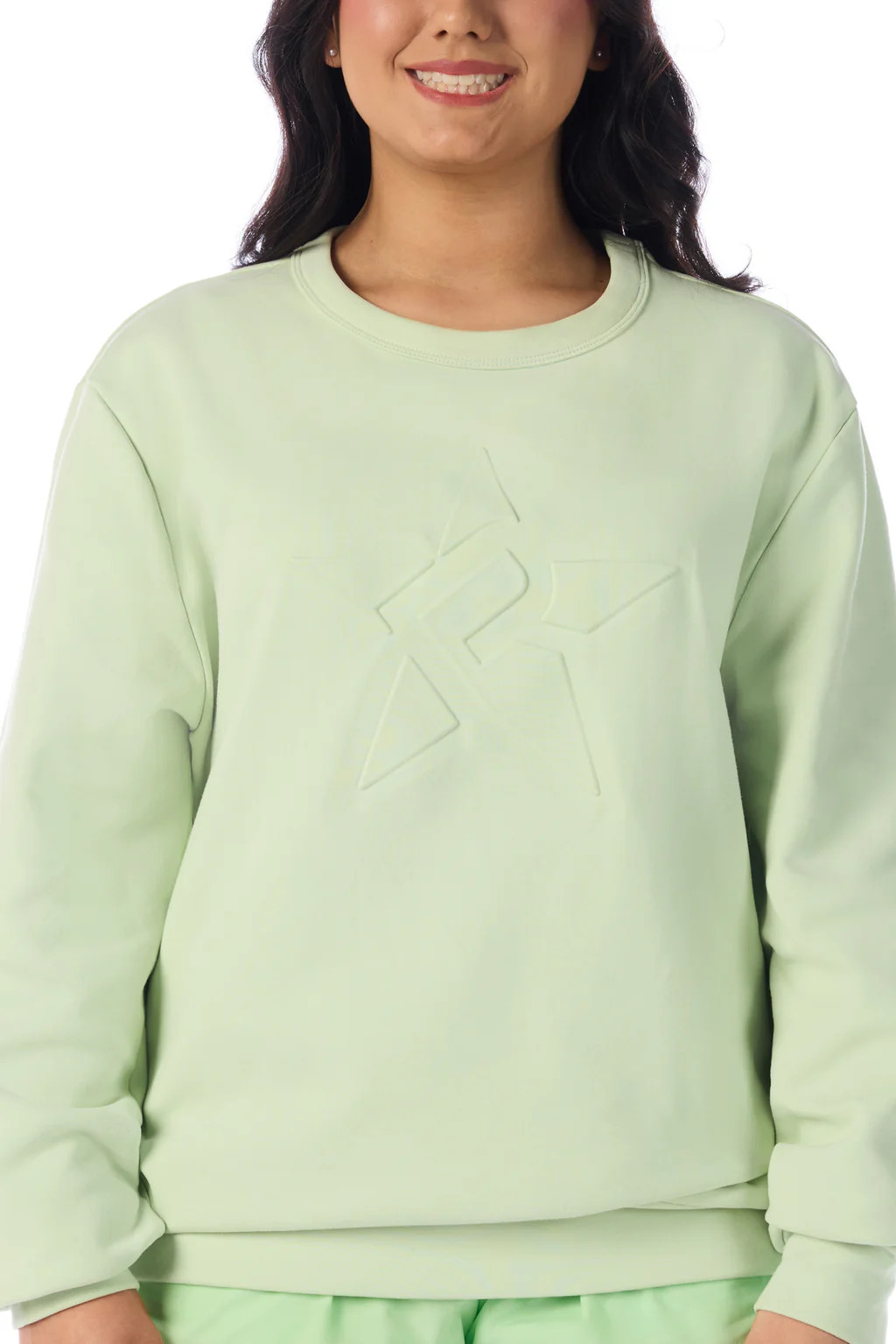 Pullover in Pistachio Embossed Rebel Mark | Rebel Athletic