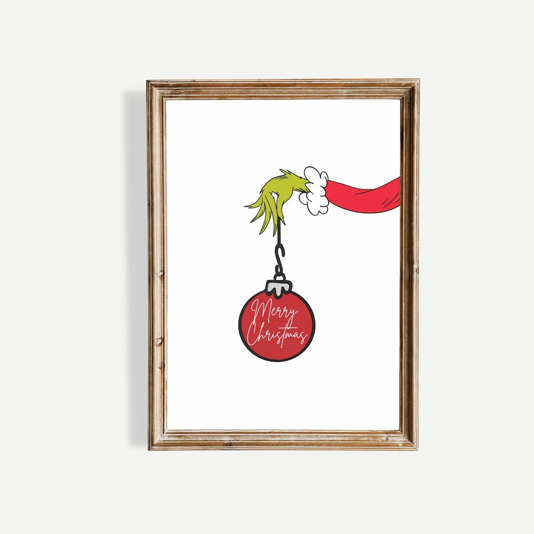 Grinch Hand Digital Print| Grinch Wall Art | Christmas Wall Decor| Digital Download | Etsy (US)