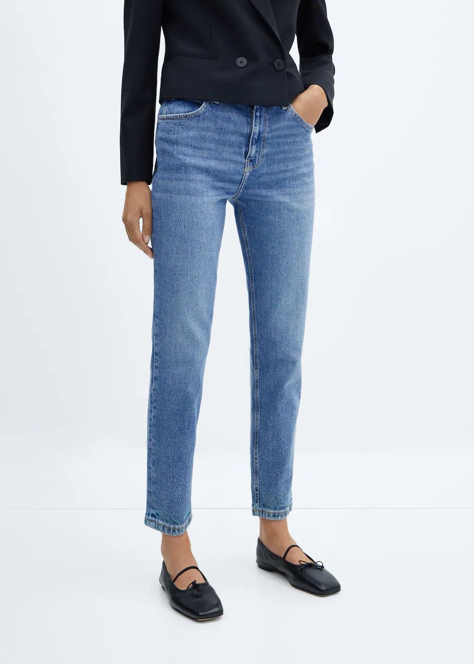 Mom comfort high-rise jeans -  Women | Mango USA | MANGO (US)