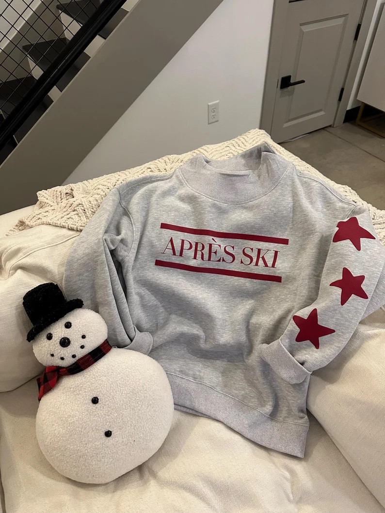 APRÉS SKI Mock Neck Sweatshirt - Etsy | Etsy (US)