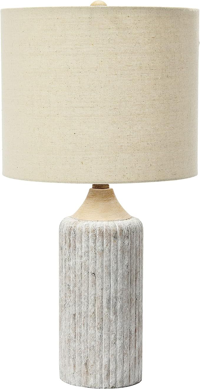 Creative Co-Op 12" Round Desk Lamp, Cement Grey | Amazon (US)