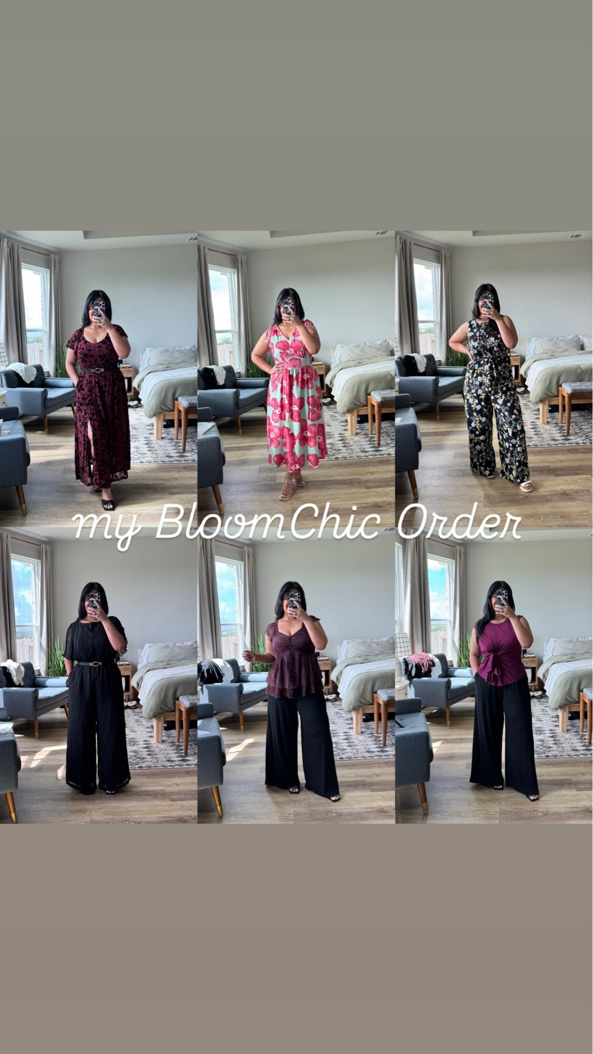 Discount code: KRISTLE15KOL
I’m 5’1” size 12, large
MAROON/BLACK FLORAL DRESS: sized down to a 10/M 
PINK/TEAL DRESS: sized down to a 10/M
BLACK FLORAL JUMPER: wearing my true size 12/L
BLACK JUMPSUIT: sized down to a 10/M
FLORAL BABYDOLL TOP: sized down to a 10/M
BURGUNDY TIE WAIST TOP: sized down to a 10/M
BLACK PANTS: wearing my true size 12/L