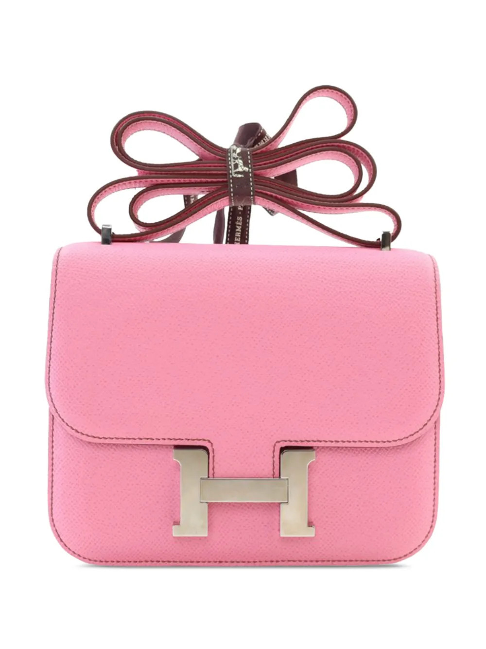 Hermès Pre-Owned 2021 Mini Epsom Constance III 18 crossbody bag - Pink | Farfetch Global