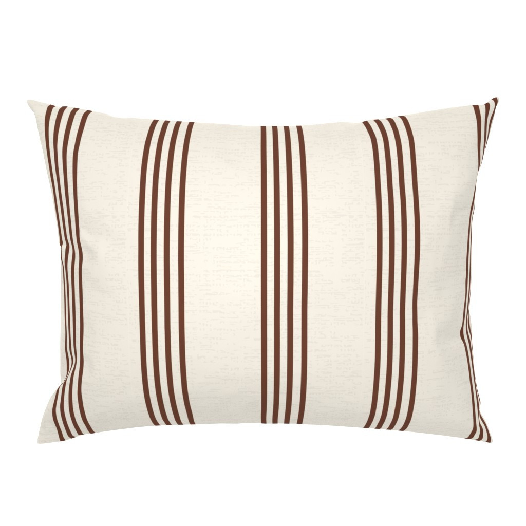 Traditional Brown Cream Stripe Pillow Sham | Spoonflower | Spoonflower