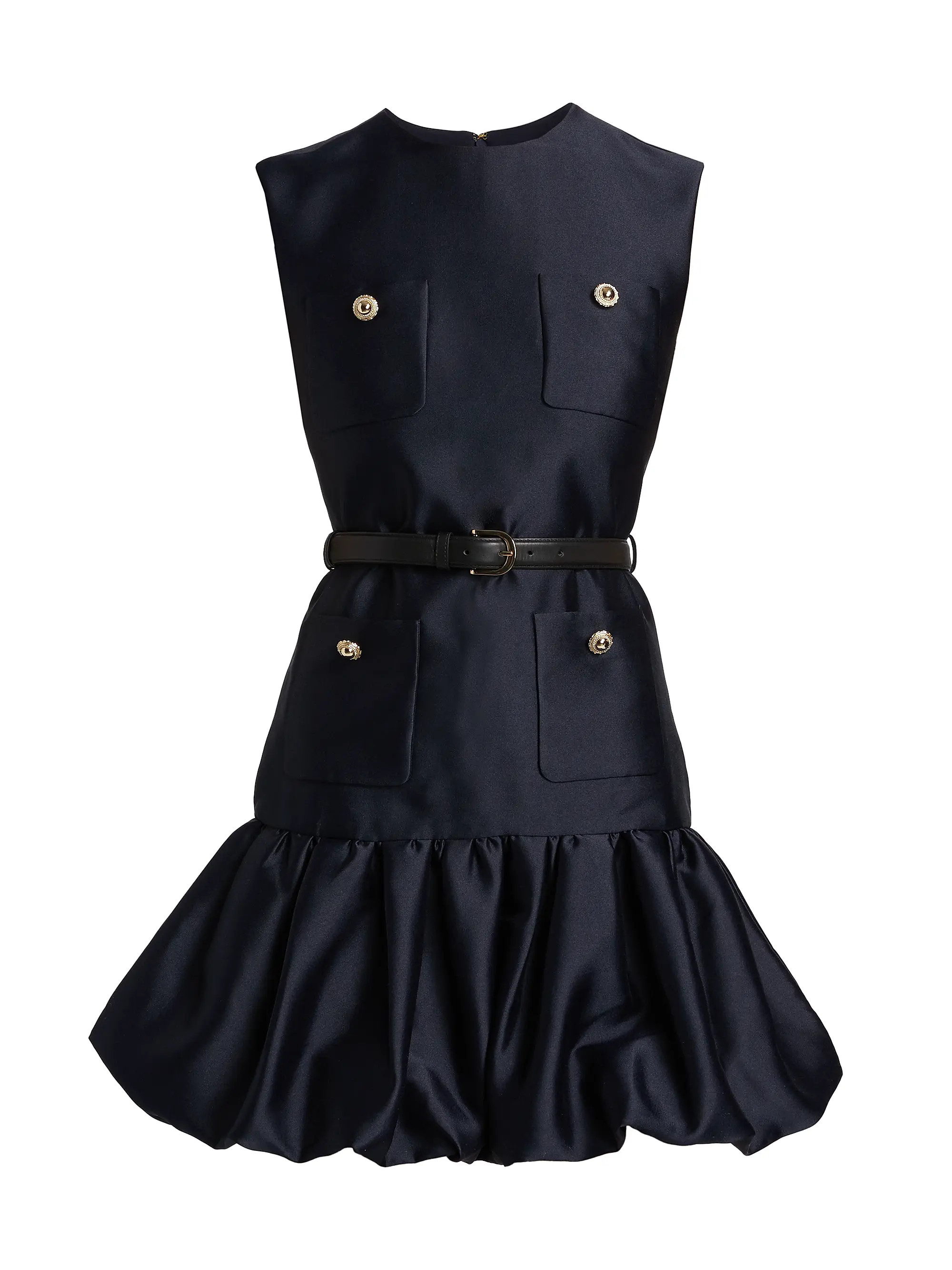 Taffeta Sleeveless Bubble Hem Minidress | Saks Fifth Avenue