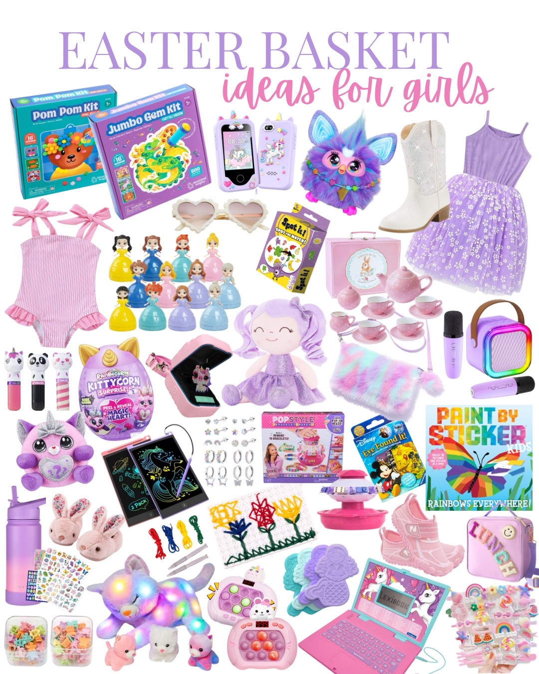 Easter Basket Ideas for Girls! 
These items are ideal for girls ages 6-10. My daughter loves all things girlie, crafty, and of course, if it’s pink or purple, she’s all in! So, that’s what I’m sharing with you here - all these items are inspired by Little Miss! We either have them and love them or they’re on her wish list. 

#ltkgiftguide #easterbaskets #giftideas #giftsforgirls #easter #giftguide 

#LTKSeasonal #LTKKids #LTKSaleAlert