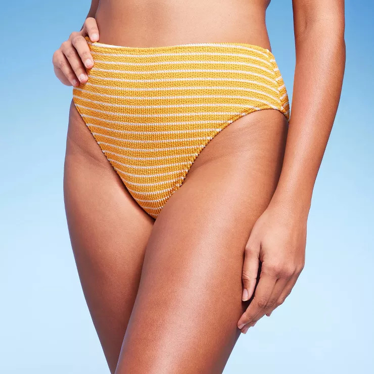 Women's Pucker High Waist Cheeky Bikini Bottom - Shade & Shore™ | Target
