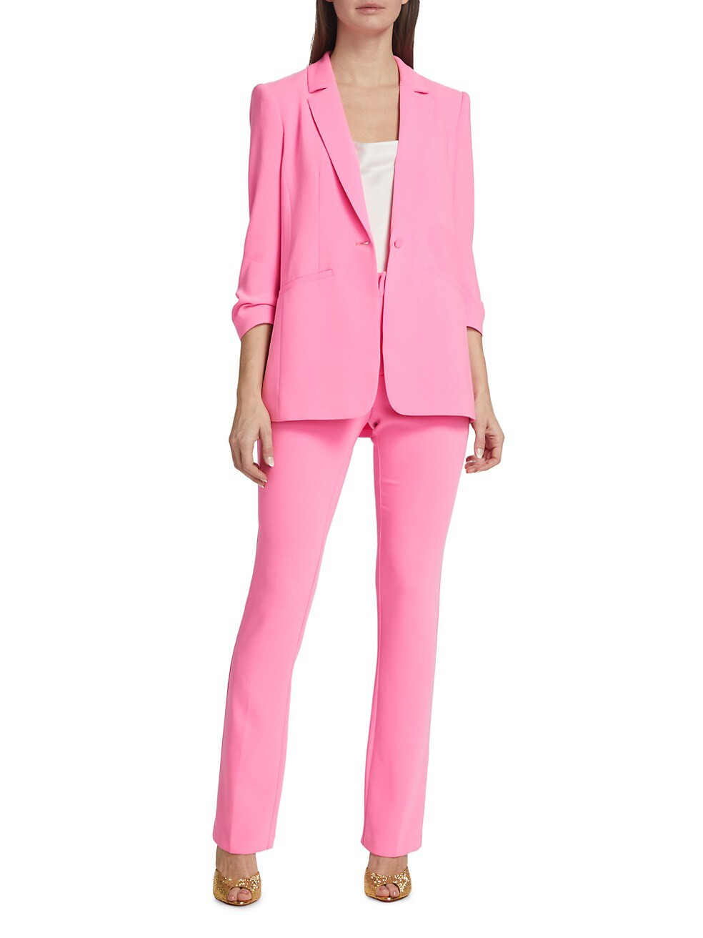 Khloe Crepe Ruched Blazer | Saks Fifth Avenue
