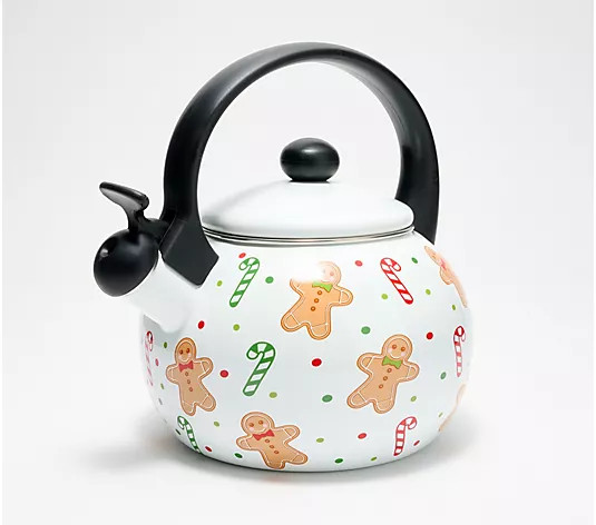 Temp-tations Seasonal Enamel on Steel Kettle - QVC.com | QVC