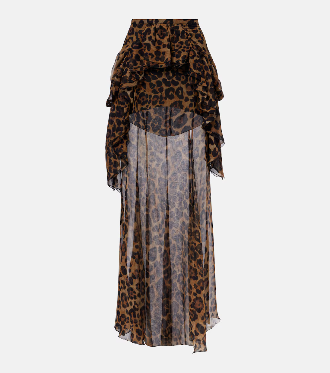 Leopard-print silk crepon maxi skirt | Mytheresa (US/CA)