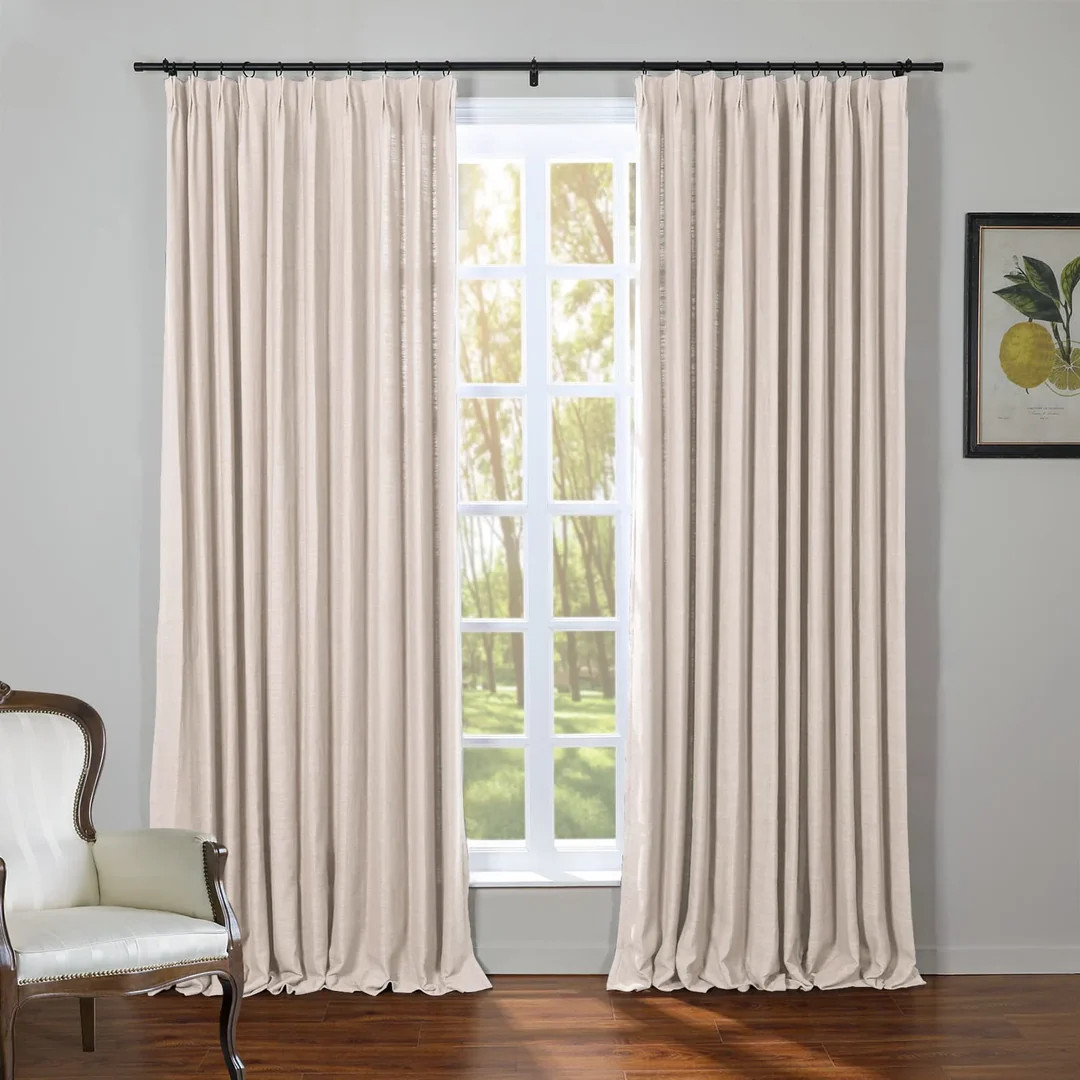 Kelly Flax Linen Curtains & Drapes Pleated | NeutralCurtains