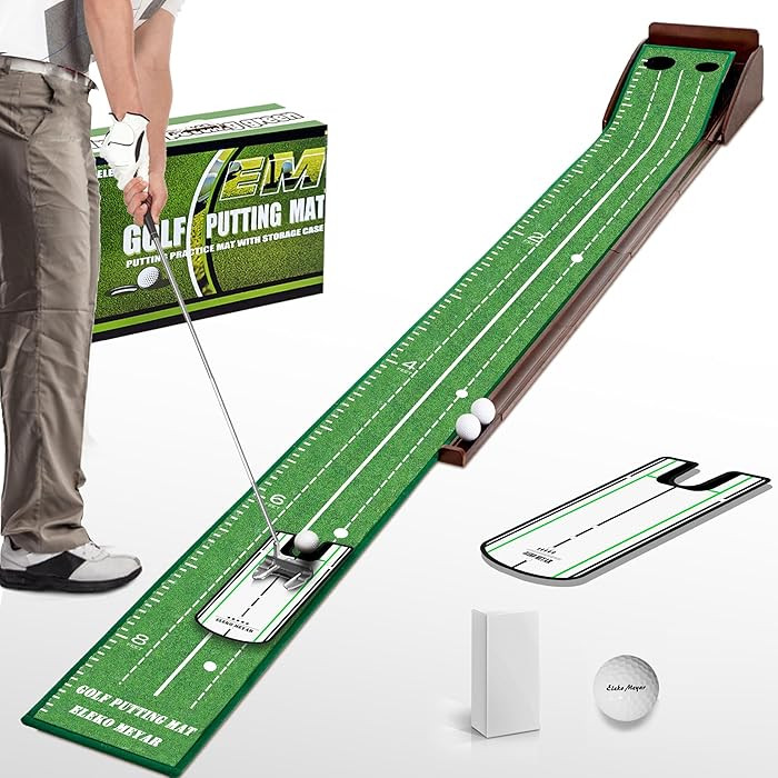 Putting Green Portable Indoor Putting mat，Includes Putting Practice Ball, Wrinkle-Free Mat, and... | Amazon (US)