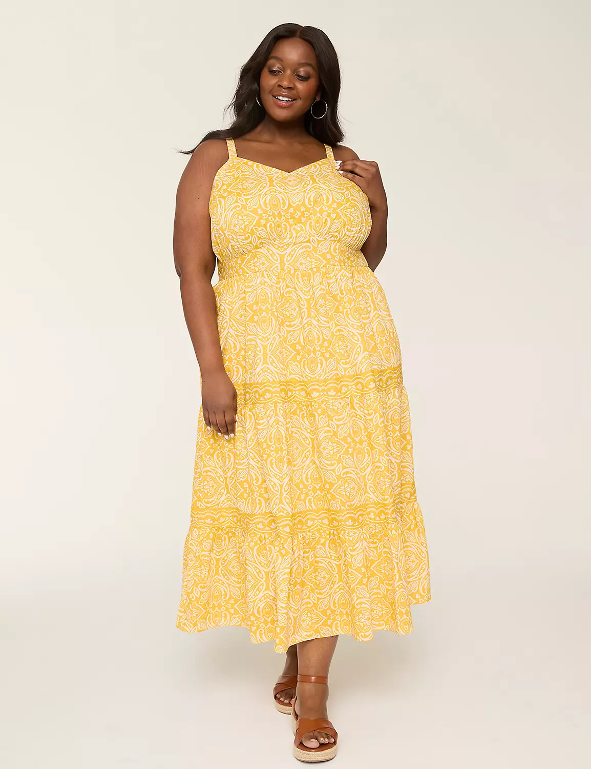 Shirred-Bodice Maxi Dress | Lane Bryant (US)