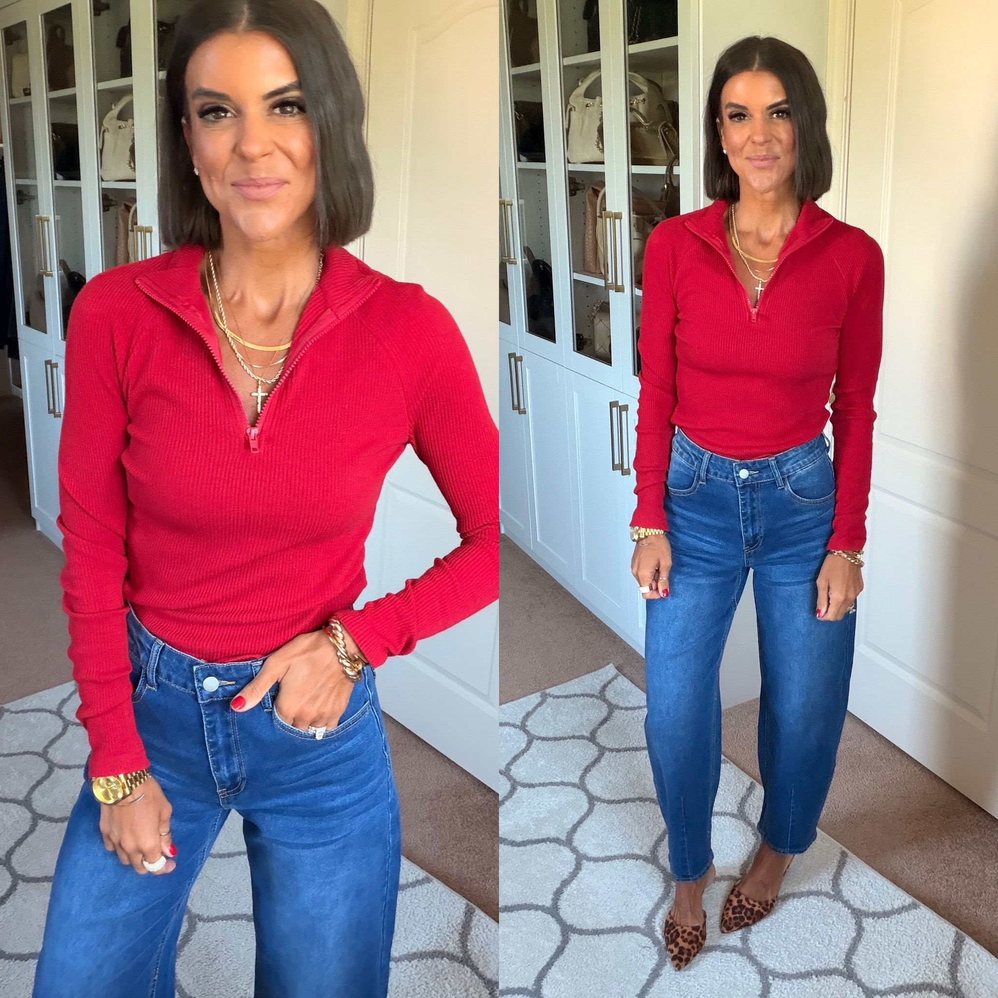 Size small in top size 2 in jeans

#LTKdayinmylife #LTKgrwm #LTKmomlife