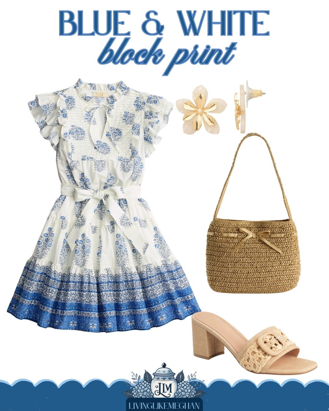 Classic Blue & White Block Print Summer Style

The prettiest blue and white block-print dress for summer events, lunch dates, or vacation! 💙 Loving the feminine tiered silhouette and ruffled detailing. Styled here with a woven straw shoulder bag, flower accent earrings, and comfortable neutral block heel sandals!

block print dress • blue and white summer dress • coastal grandmother fashion • tiered mini dress outfit • preppy summer style

#LTKSaleAlert #LTKSeasonal #LTKootd