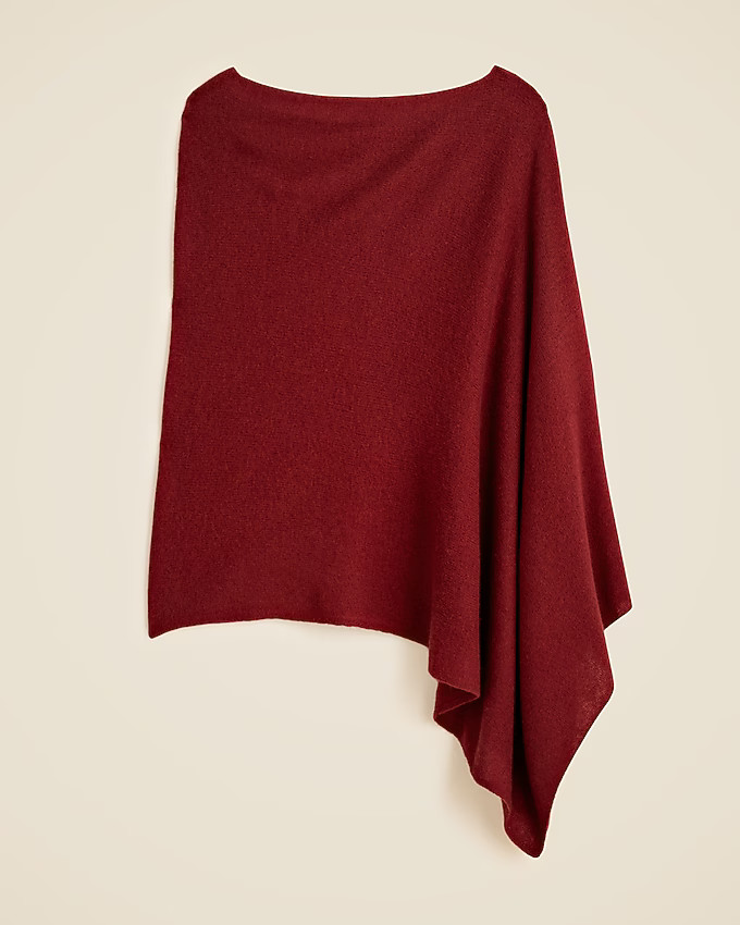 Cashmere-wool blend poncho | J. Crew US
