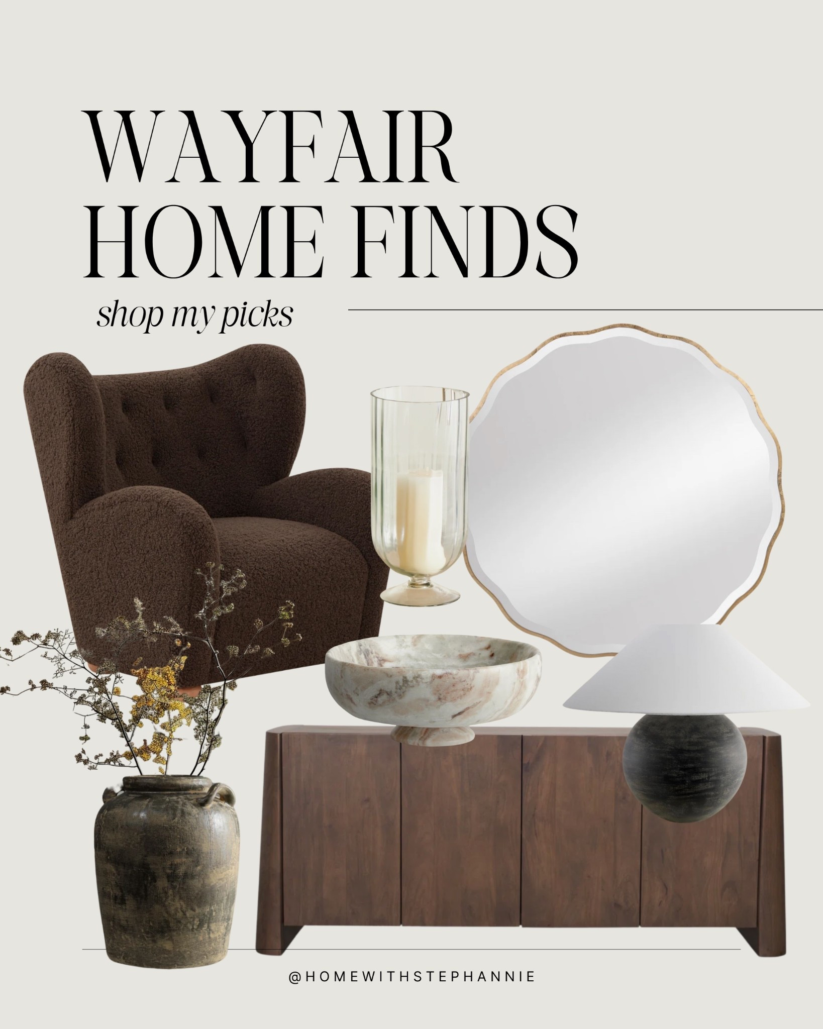 Wayfair home finds 

#wayfairhome #sideboard #mirror #vase #accentchair #bowl #wayfairdecor

#LTKSaleAlert #LTKSeasonal #LTKHome