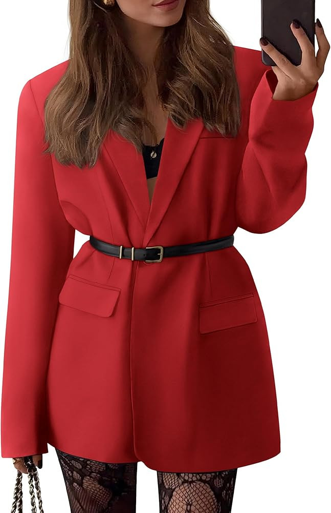 BTFBM Blazers for Women 2025 Fall Business Casual Clothes Open Front Oversized Winter Coats Work ... | Amazon (US)