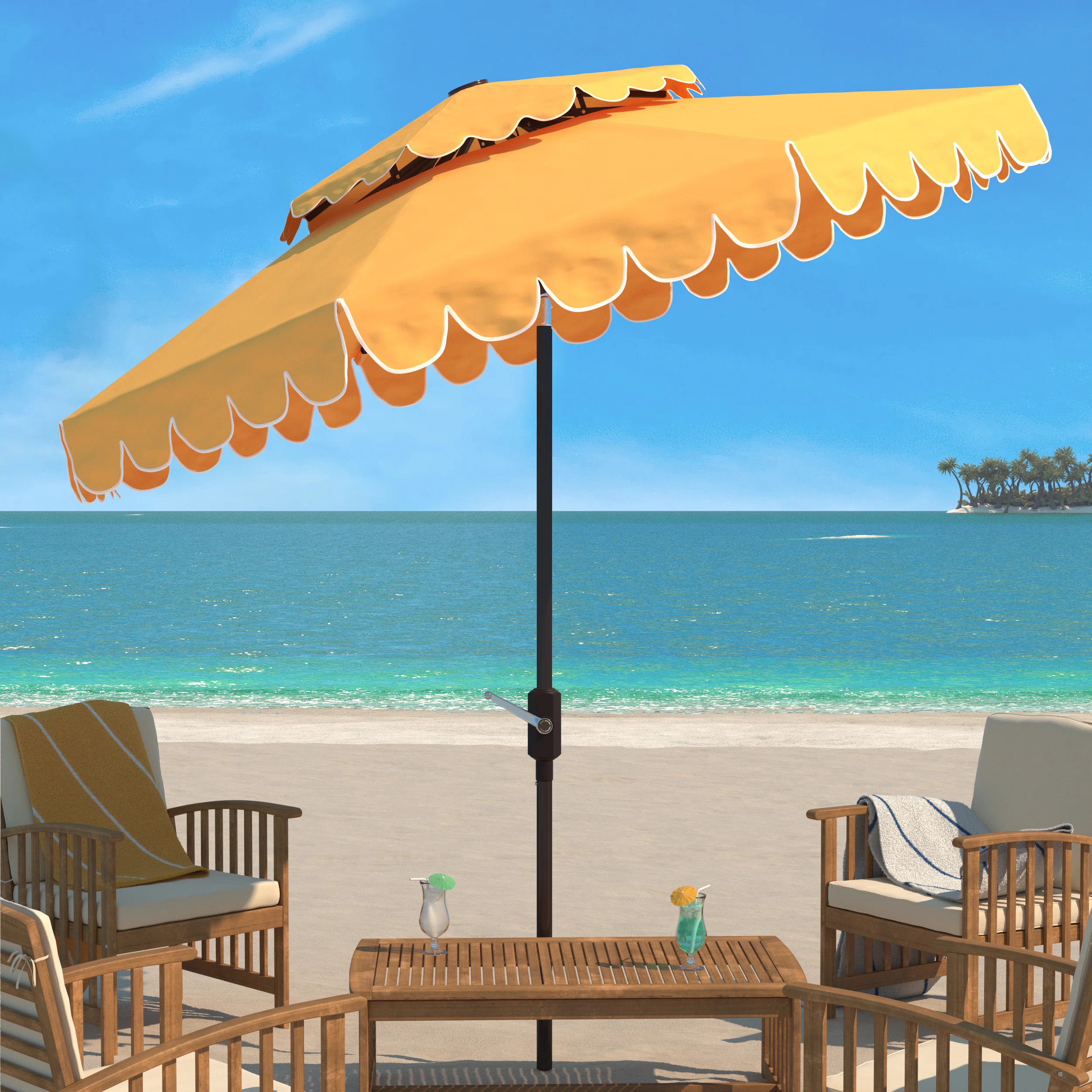 Arlmont & Co. Bourbana 9' Market Umbrella & Reviews | Wayfair | Wayfair North America