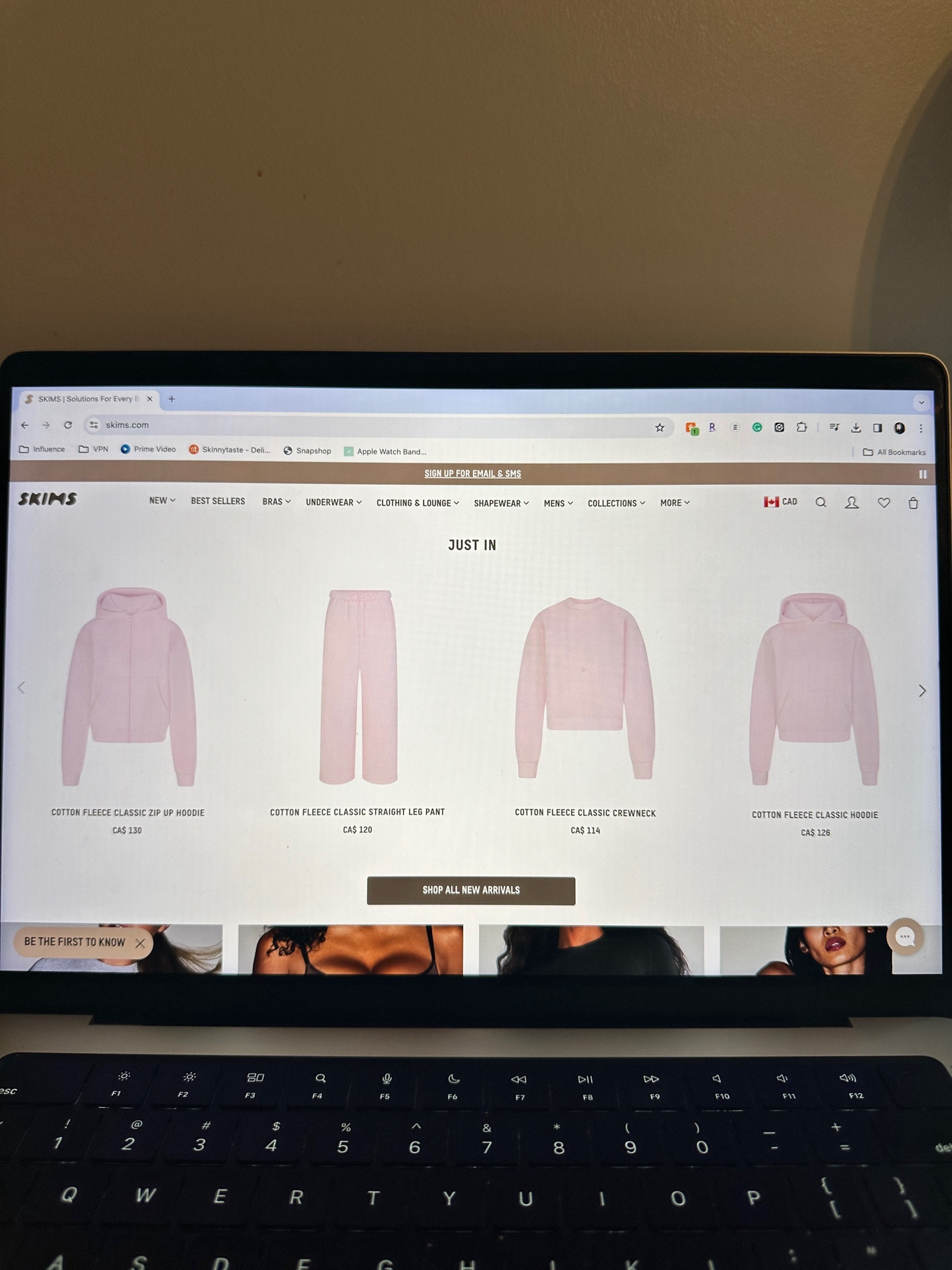 new skims drop today!! 
skims hoodie, skims joggers, skims sweatpants, skims sweater, new skims, cherry blossom skims, pink skims, skims bodysuit, skims boxers