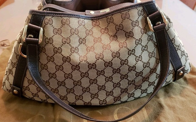 Authentic GUCCI Brown Abbey PURSE GG Monogram Bag | eBay | eBay US