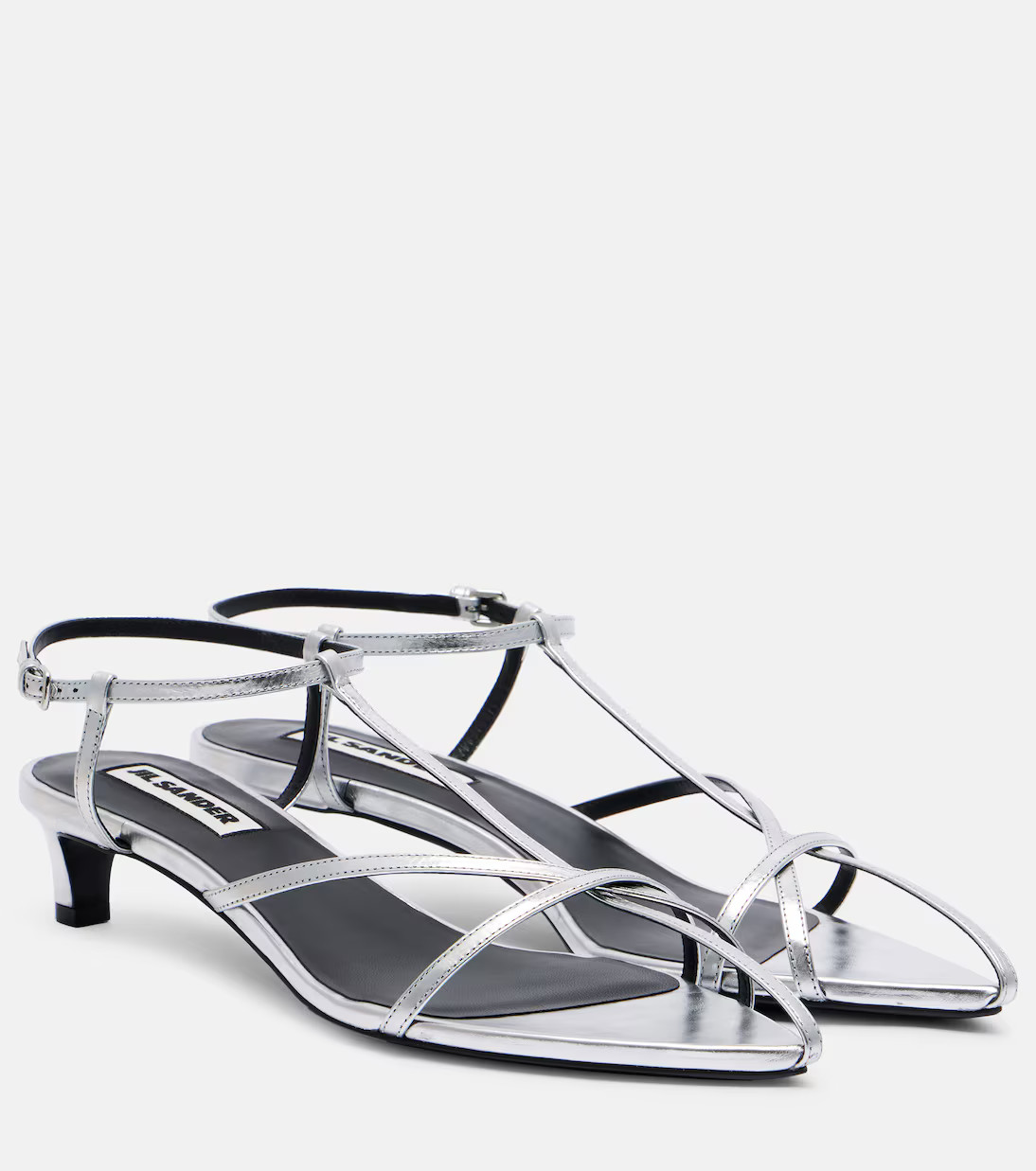 Metallic leather sandals | Mytheresa (INTL)