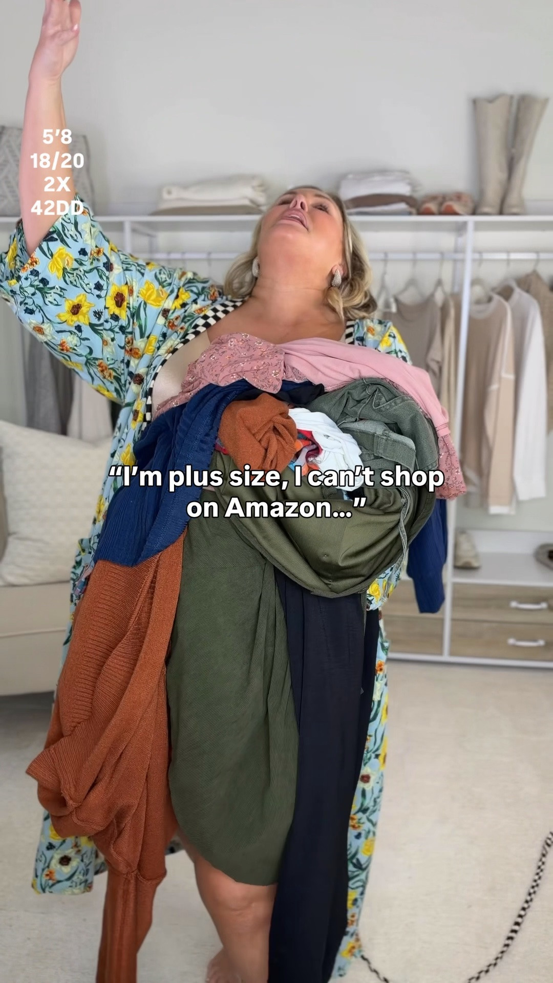Amazon outfits! Sized up to a 3x in the black skirt, sized up to a 4x in the flannel, 2x in the tank, 3x in the jeans, navy top is a 3x, 2x in the pink blouse and 3x in the black pants. Plus size, outfit inspo, fall fashion, apron belly, mom life