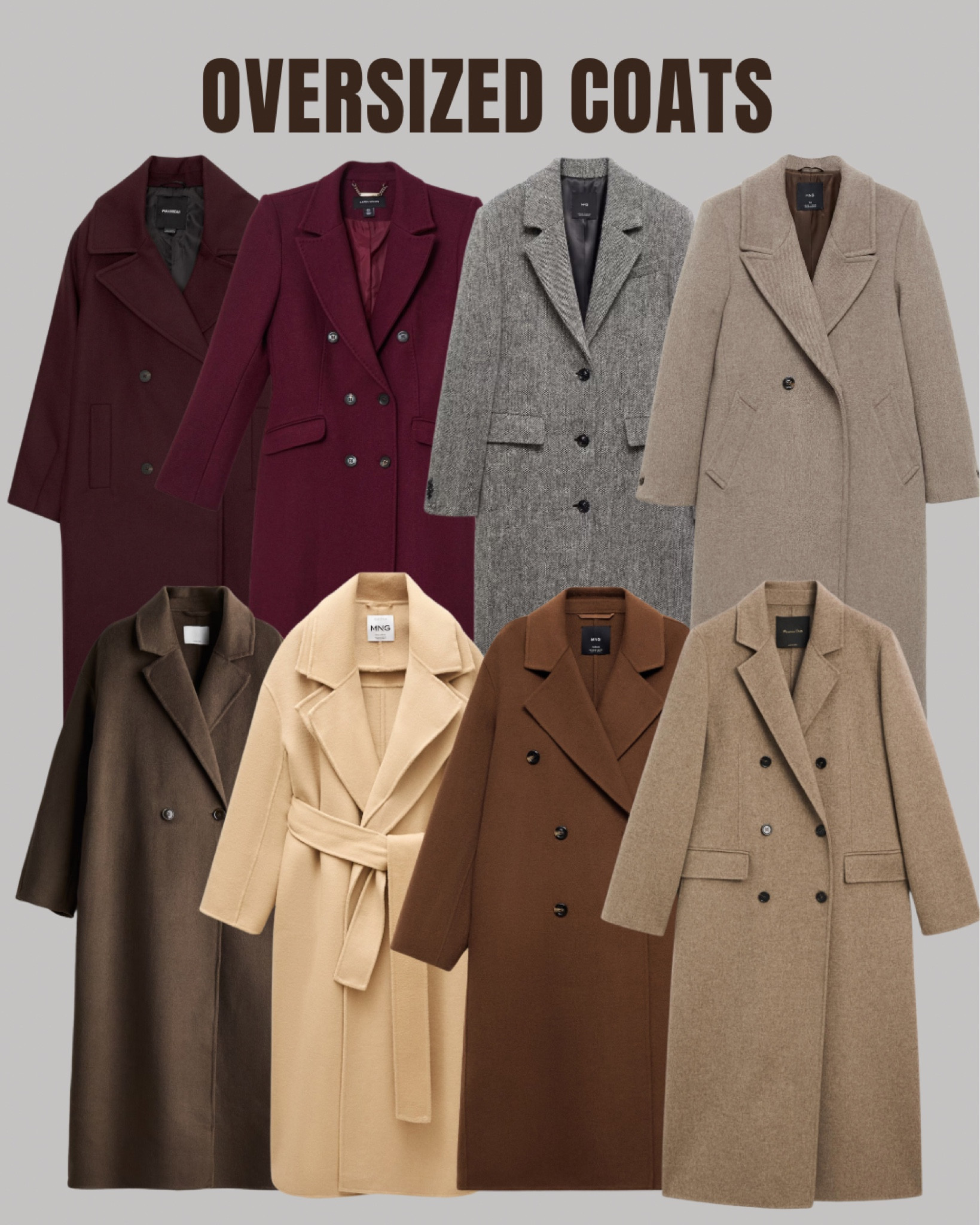 Oversized Coats🐻
Tags: neutral beige black camel tie belt wool mango H&M Massimo dutti brown burgundy grey taupe tailored chocolate beige long abrigo Karen Milne autumn fashion inspo ideas casual city break everyday women’s style

#LTKstyletip #LTKtravel #LTKautumn