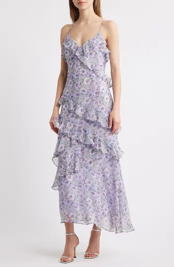 Lulus Luella Floral Print Ruffle Sleeveless Maxi Dress | Nordstrom | Nordstrom