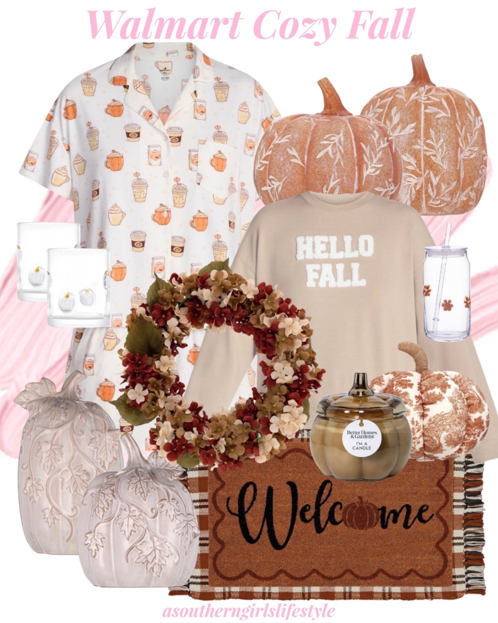 New Walmart Arrivals for a Cozy Fall 

Fall Coffee Pajama Set, Leaf Etched Pumpkins, Hello Fall Sweatshirt, Flower Charm Glass, Toilet Pumpkin, Pumpkin Snickerdoodle Candle,Fall Hydrangea Wreath, Plaid Layering Rug, Welcome Doormat, Pumpkin Charm Cup Set & Ceramic Vine Pumpkins

@Walmart  Fall Decor. Fall Home. Fall Outfits Women. Fall Pajamas. Cozy Season. Cozy Home. Home Decor

#LTKSeasonal #LTKHome #LTKdayinmylife